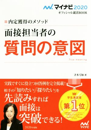 面接担当者の質問の意図(2020) 内定獲得のメソッド マイナビ2020オフィシャル就活BOOK