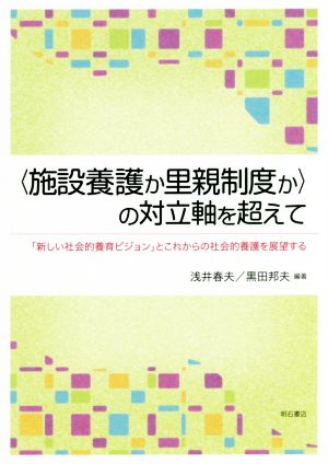 〈施設養護か里親制度か〉の対立軸を超えて 「新しい社会的養育ビジョン」とこれからの社会的養護を展望する