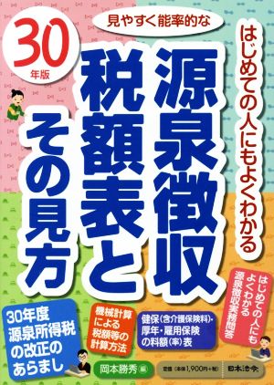 源泉徴収税額表とその見方(30年版)