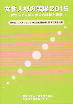 女性人材の活躍(2015) 第6回コア人材としての女性社員育成に関する調査結果