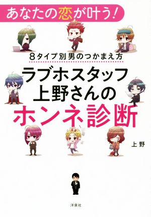 あなたの恋が叶う！8タイプ別男のつかまえ方 ラブホスタッフ上野さんのホンネ診断