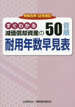 減価償却資産の50音順耐用年数早見表 令和元年12月改訂 すぐわかる