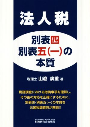 法人税別表四・別表五(一)の本質