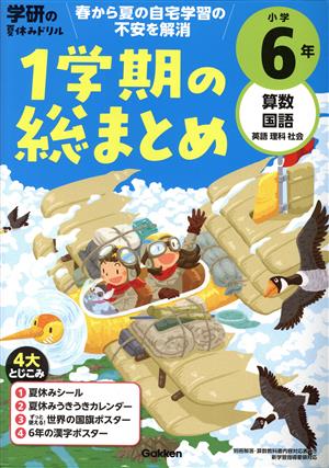 学研の夏休みドリル 小学6年 算数・国語・英語・理科・社会