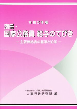 別冊・国家公務員給与のてびき(令和2年版) 主要俸給表の基準と沿革