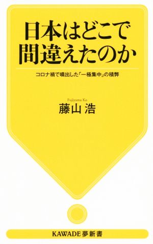 日本はどこで間違えたのか コロナ禍で噴出した「一極集中」の積弊 KAWADE夢新書