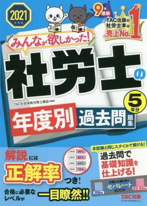 みんなが欲しかった！社労士の年度別過去問題集5年分(2021年度版)