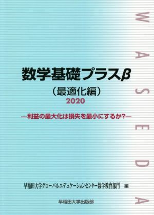 数学基礎プラスβ 最適化編(2020年度版) 利益の最大化は損失を最小にするか？