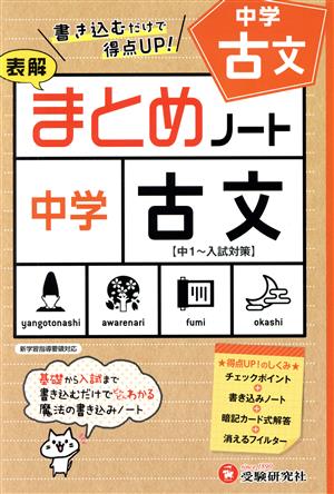 表解まとめノート 中学 古文 中1～入試対策