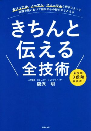 きちんと伝える全技術 カジュアル・ノーマル・フォーマルと相手によって表現を使いわけて相手の心の壁をのりこえる