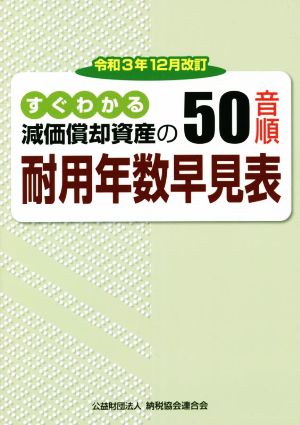 すぐわかる減価償却資産の50音順耐用年数早見表(令和3年12月改訂)