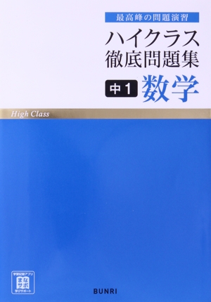 ハイクラス徹底問題集 中1数学 最高峰の問題演習