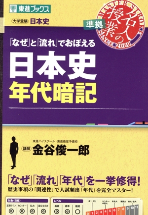 大学受験 日本史 年代暗記 「なぜ」と「流れ」でおぼえる 東進ブックス 名人の授業