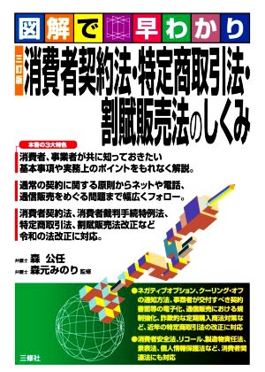 図解で早わかり 消費者契約法・特定商取引法・割賦販売法のしくみ 三訂版