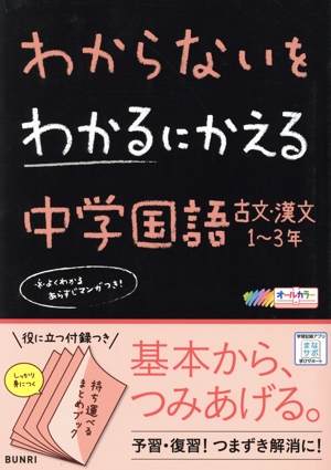 わからないをわかるにかえる 中学国語 古文・漢文 1～3年